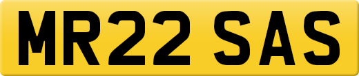 MR22 SAS private number plate
